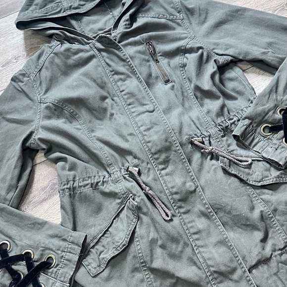 Maurices Military Utility Anorak Lace Up Jacket - Picture 5 of 14